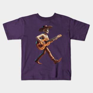 skull guitar Kids T-Shirt